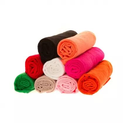 12 serviettes de coiffure ponge - Rouge