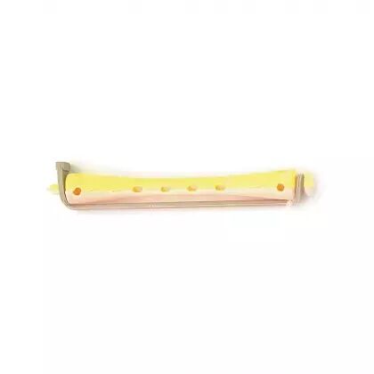 Bigoudis bi-color Tradition - 91 mm - jaune/rose