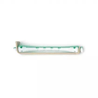 Bigoudis bi-color Tradition - 91 mm - vert/blanc