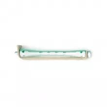 Bigoudis bi-color Tradition - 91 mm - vert/blanc