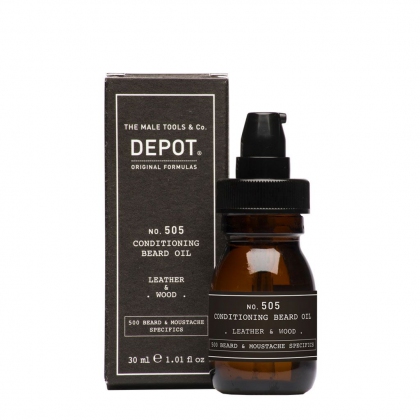 Conditioning Beard Oil - Leather & Wood No. 505 Depot - 300 ml