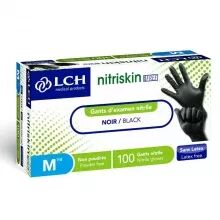Gant Nitrile Noir Non Poudr&eacute;