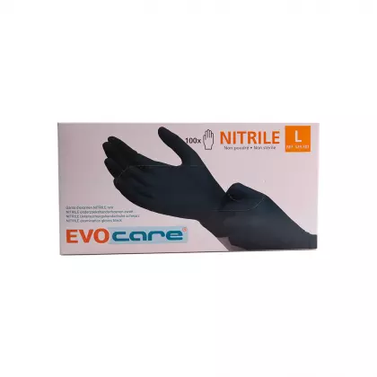 Gants jetables en nitrile noir (x100)