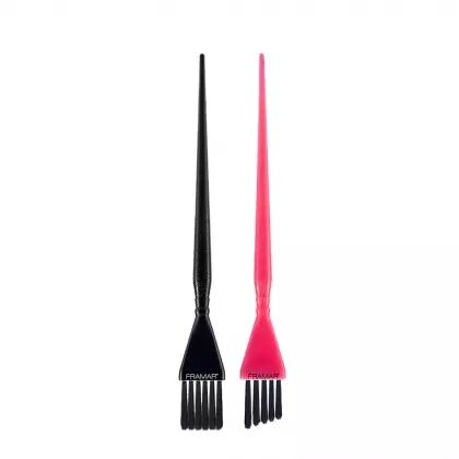 Lot de 2 Pinceaux Coloration Prcision Noir & Rose