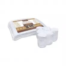 Lot de 6 serviettes blanches