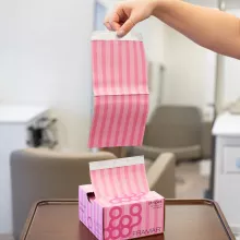 Papier M&egrave;ches Rose Ray&eacute; 500 Feuilles 5x11cm