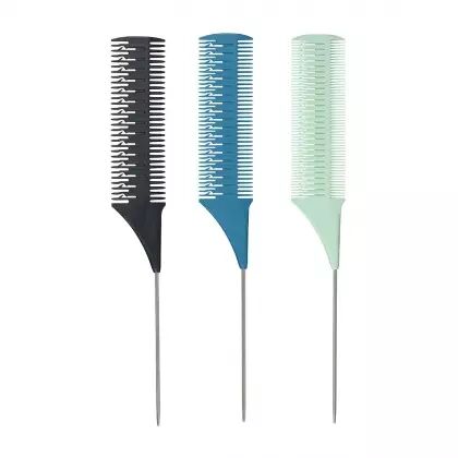 Peigne de coiffure avec manche en carbone brosse pour coupe de